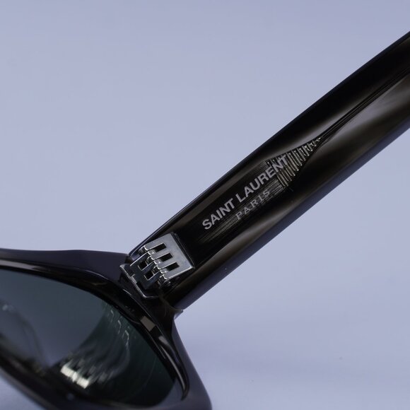 Saint Laurent SL402 017 Sunglasses Havana Square Frame, Grey Lenses - Picture 12 of 13